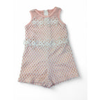 12-18M Light Pink & White Crochet Playsuit - Mr Price