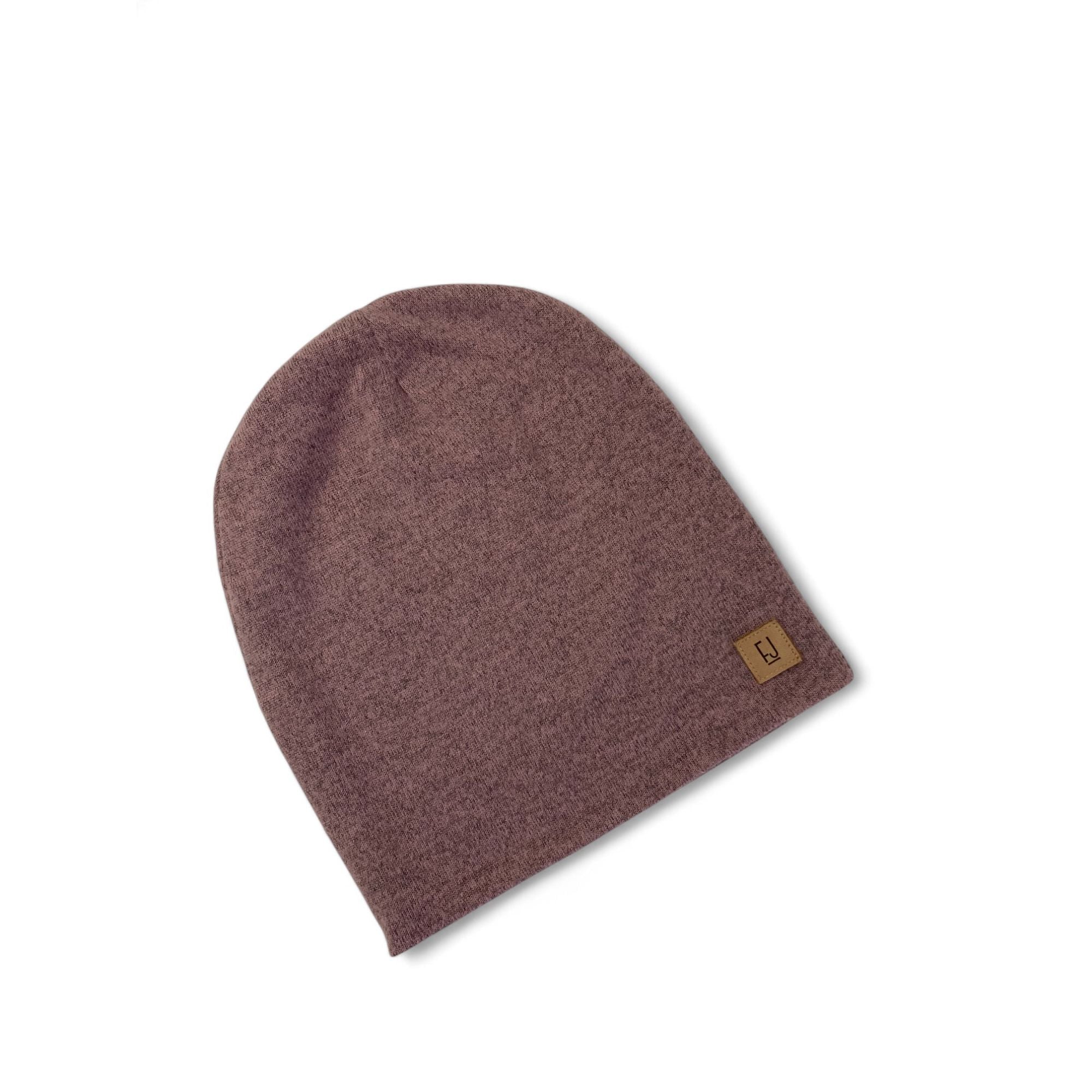18-24M Rose Pink Melange Knit Slouchy Beanie - Flynn Jaxon