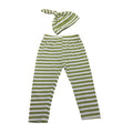 1-2Y Green & White Stripe Leggings & Beanies - Shein