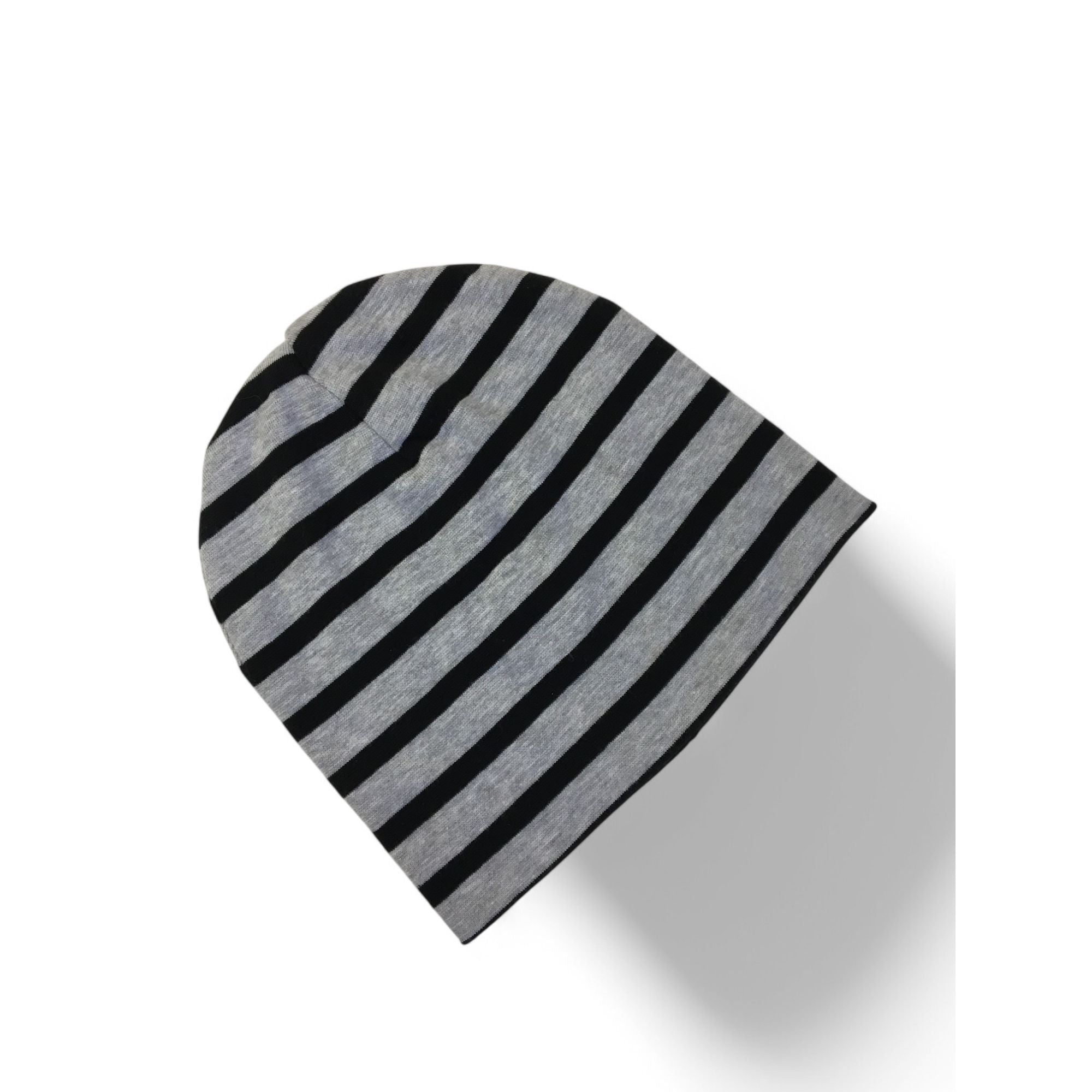 US 4-8Y Grey & Black Stripe Slouch Beanie - H&M