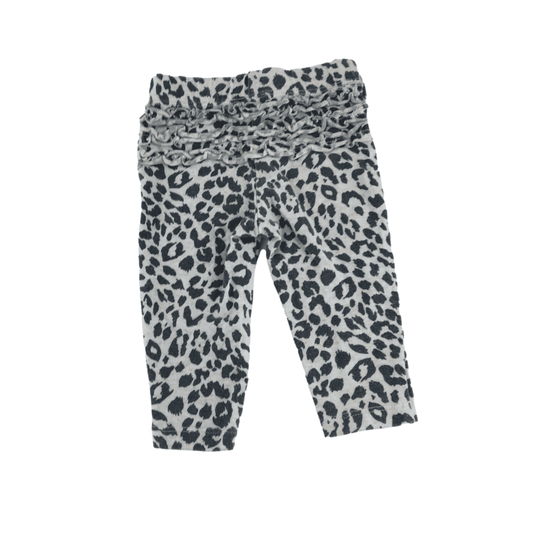 3-6M Stone Leopard Print Ruffled Leggings - Cotton On