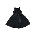 5Y Black Chiffon Belted Flower Girl Dress - Petite Princess By Bride & Co