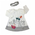 3-6M Cream & Black Patterned Tunic & Headband Set  - Woolworths