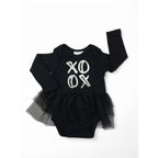 0-3M Black & Silver Tulle Romper - Real