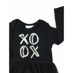 0-3M Black & Silver Tulle Romper - Real