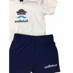 3-6M Navy Shorts & White Boat T Shirt - Earthchild