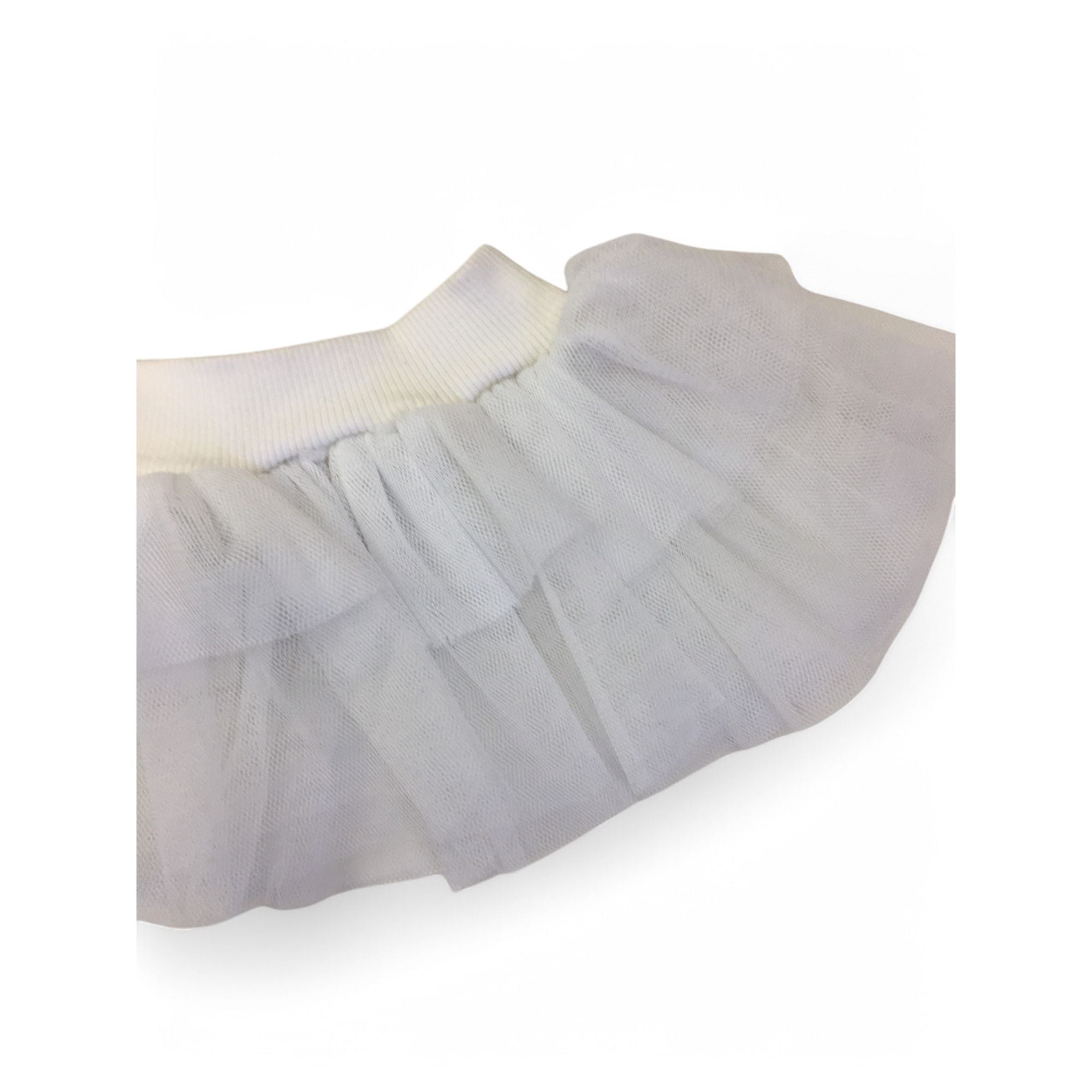 12-18M White Tulle Elastic Banded Skirt - Naartjie