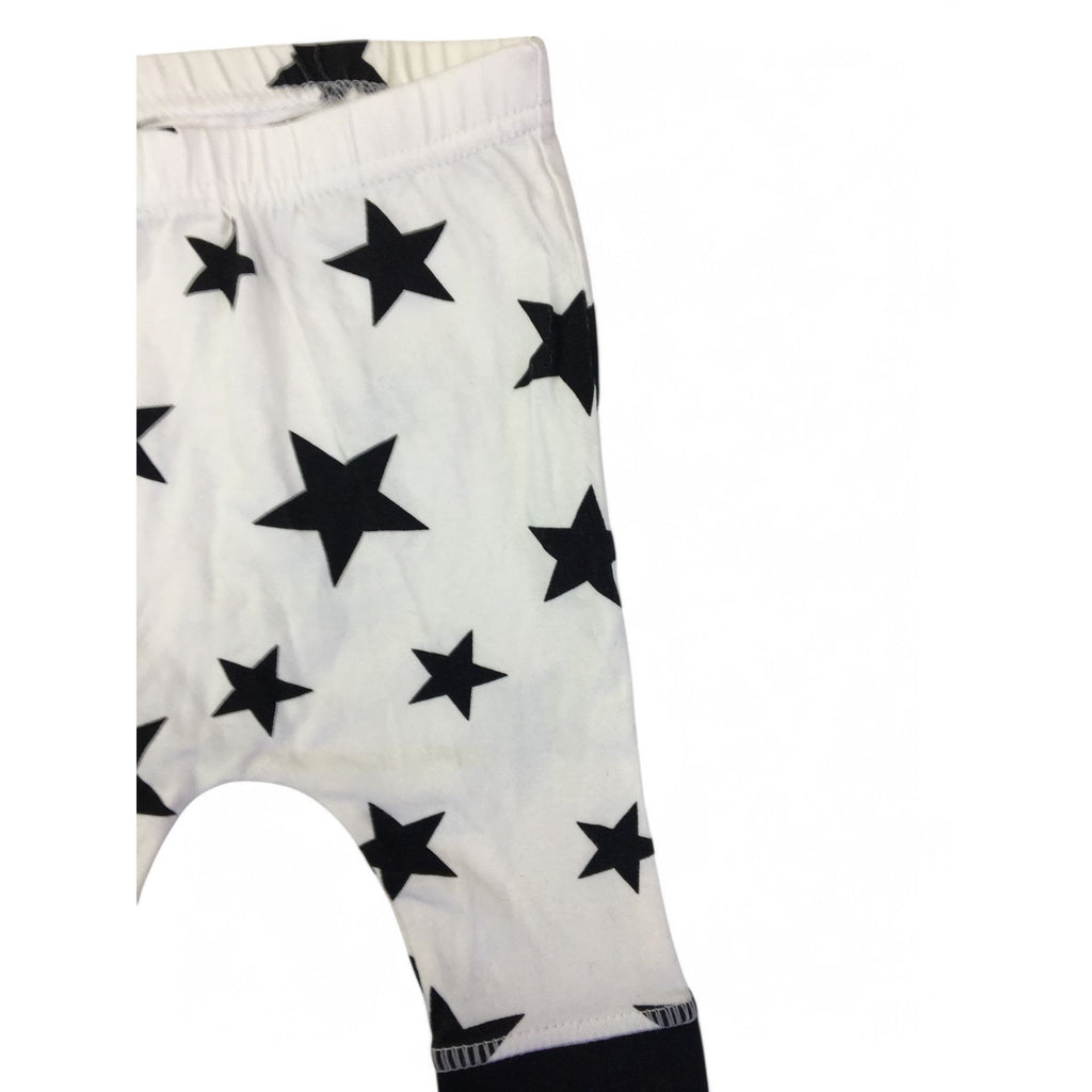 1-3M Cream & Black Star Cuffed Leggings - Woolworths
