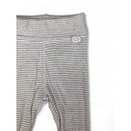 UK 1-2M Tan & White Organic Cotton Stripe Leggings - H&M