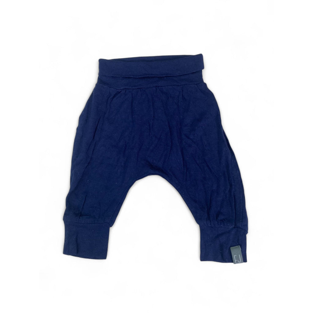 0-3M Navy Blue Cotton Harem Leggings - Fynn Jaxon