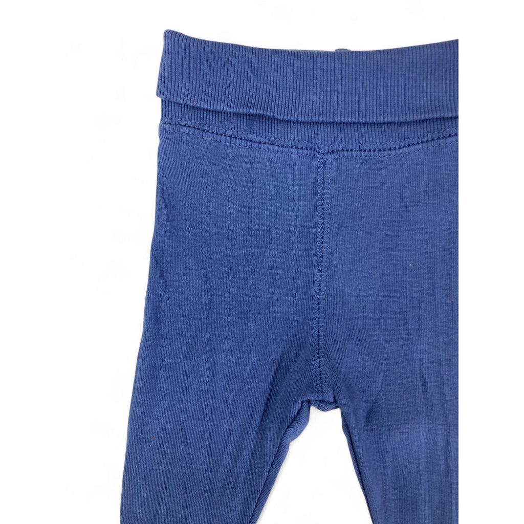 US 1-2M Dark Blue Organic Cotton Leggings - H&M