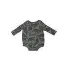Newborn Green & Black Leopard Bodysuit - Cotton On