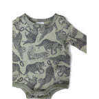 Newborn Green & Black Leopard Bodysuit - Cotton On