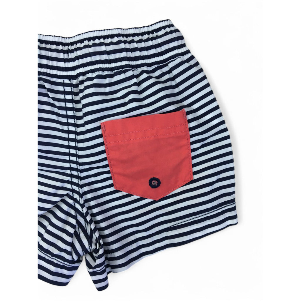 3-6M Navy Blue Stripe Boardshorts - Country Road