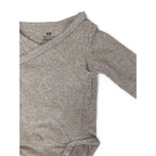 UK 1-2M Stone Melange Ribbed Organic Cotton Bodysuit - H&M