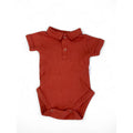 0-3M Orange Collared Bodysuit - Anne Colle Bebe
