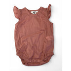 3-6M Dusty Pink Soft Cotton Romper - Cotton On