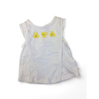 6M White & Silver Dotted Flower Top - Obaibi