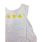 6M White & Silver Dotted Flower Top - Obaibi