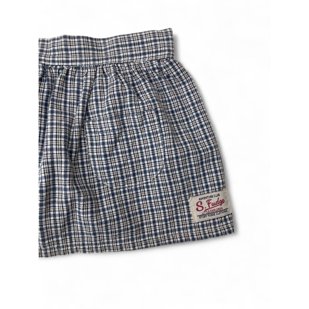 6-12M Grey Checked Skirt - Sticky Fudge