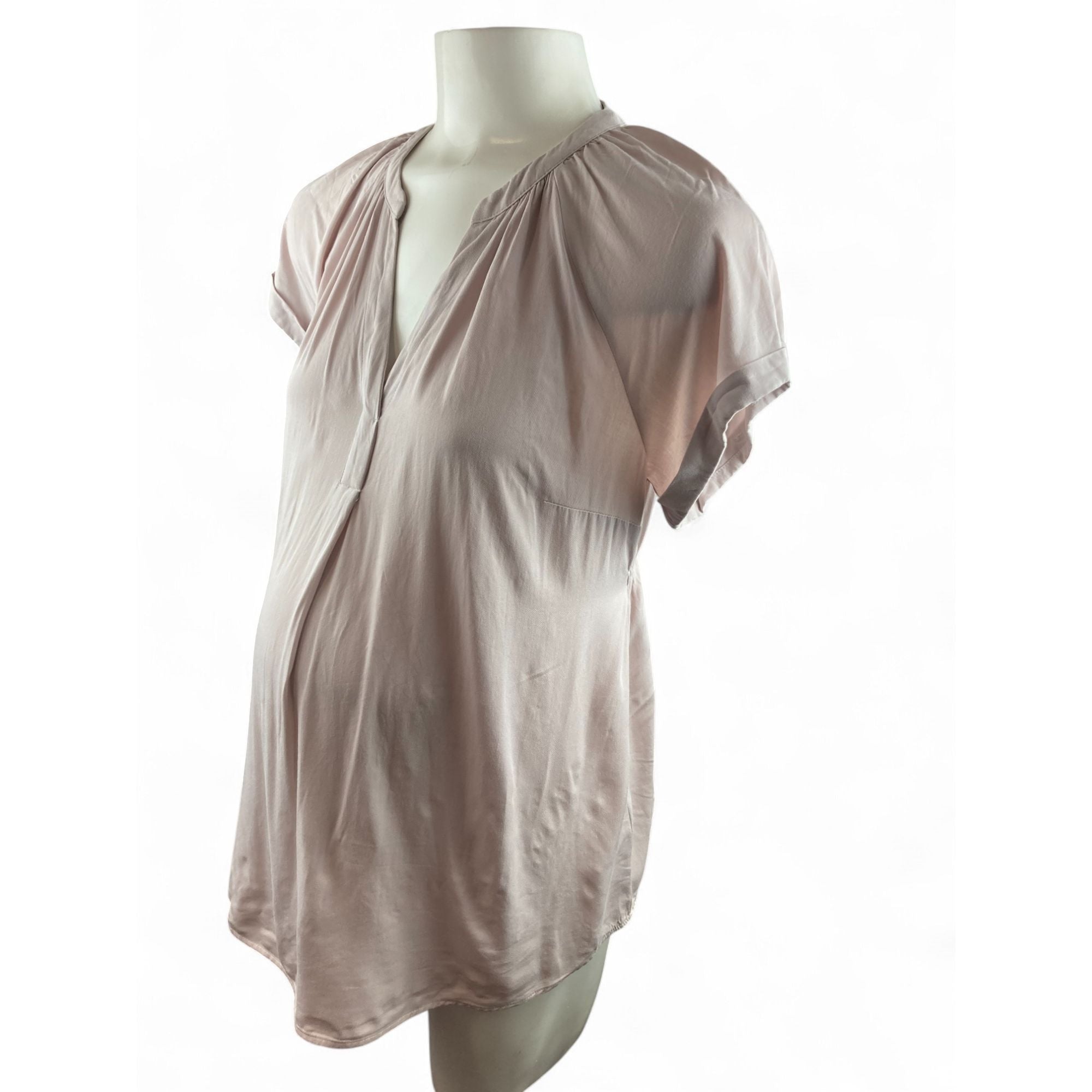 EUR Medium - Pink-Beige Viscose Maternity Blouse - H&M