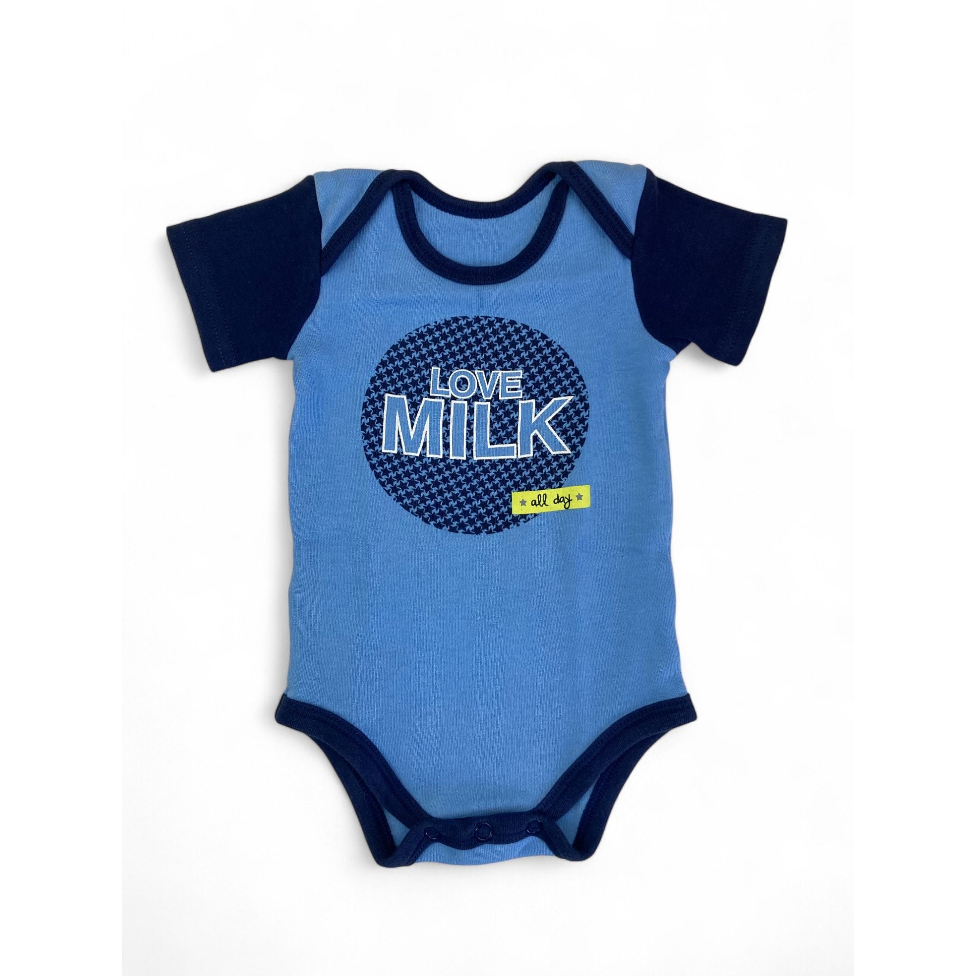 1-3M Blue "Love Milk" Bodysuit - Woolworths