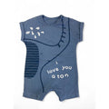 1-3M Dusty Blue Elephant Batwing Romper - Woolworths