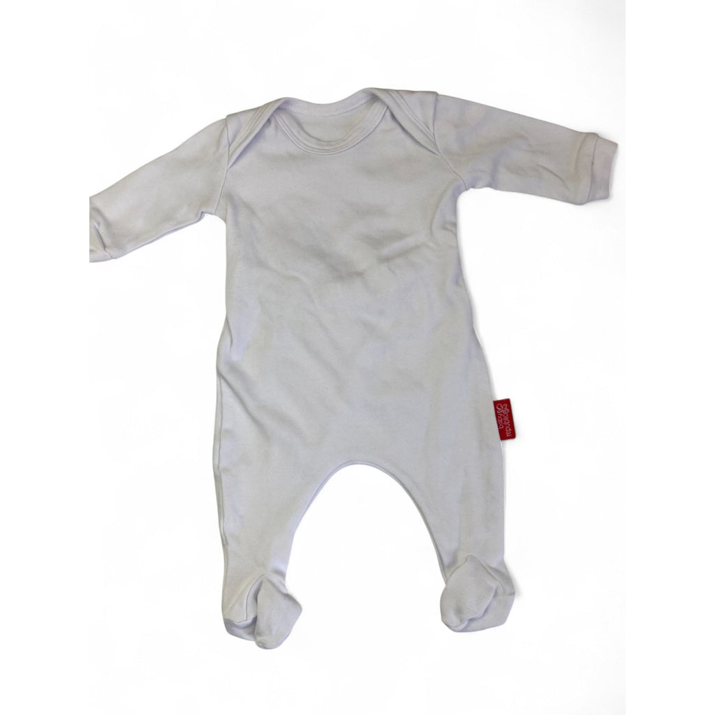 1-3M White Footed Onesie - Baby Republic