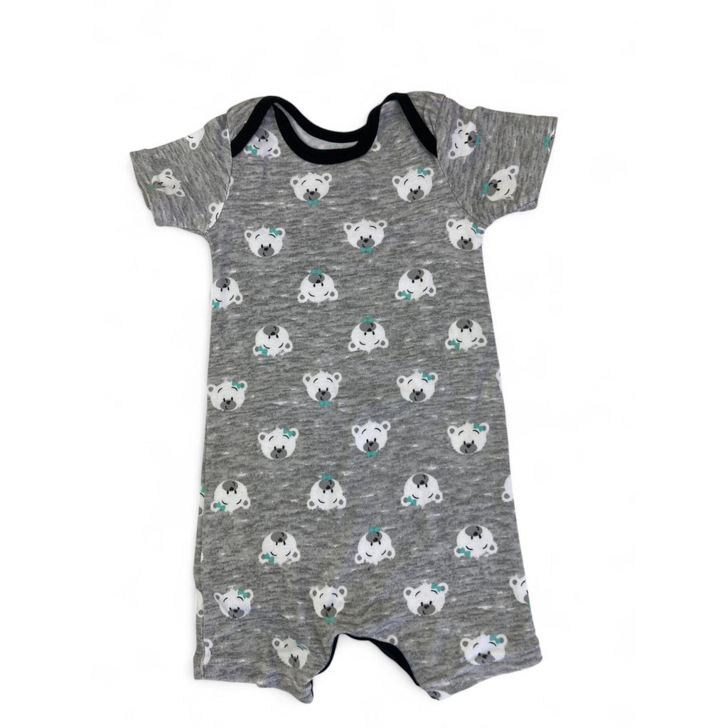 3-6M Grey Bear Romper - Woolworths