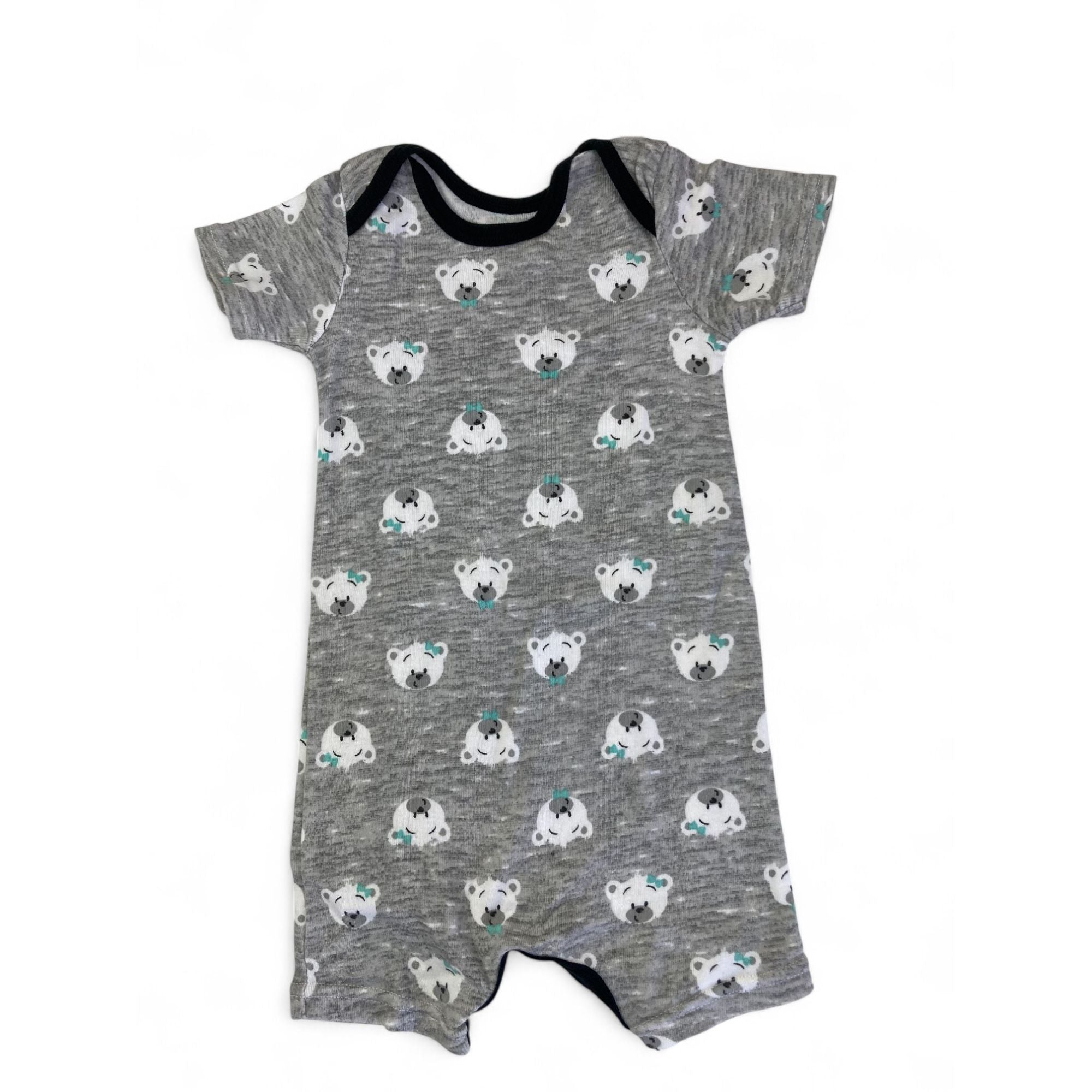 3-6M Grey Bear Romper - Woolworths