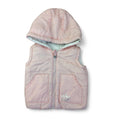 1-3M Light Pink & White Heart Reversible Hooded Bodywarmer - Woolworths