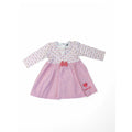 3-6M Pink Striped Bodice Long Sleeve Tunic Dress - Naartjie