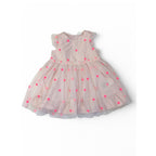 UK 9-12M Light Pink Heart Tulle Dress - H&M
