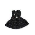 6-12M Dark Grey & White Dotted Corduroy Suspender Skirt - Hema
