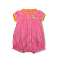 Newborn Neon PInk & Orange Stripe Romper - Carter's
