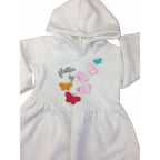 3-6M White Fleece Hooded Dress - Woolworths