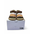 Size 5 - Tan Multi Stripe Leather Sandals - Little P & Keedo