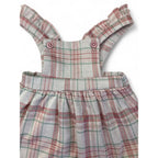 6-12M Pink Plaid Pinafore Skirt - Tiny Tots