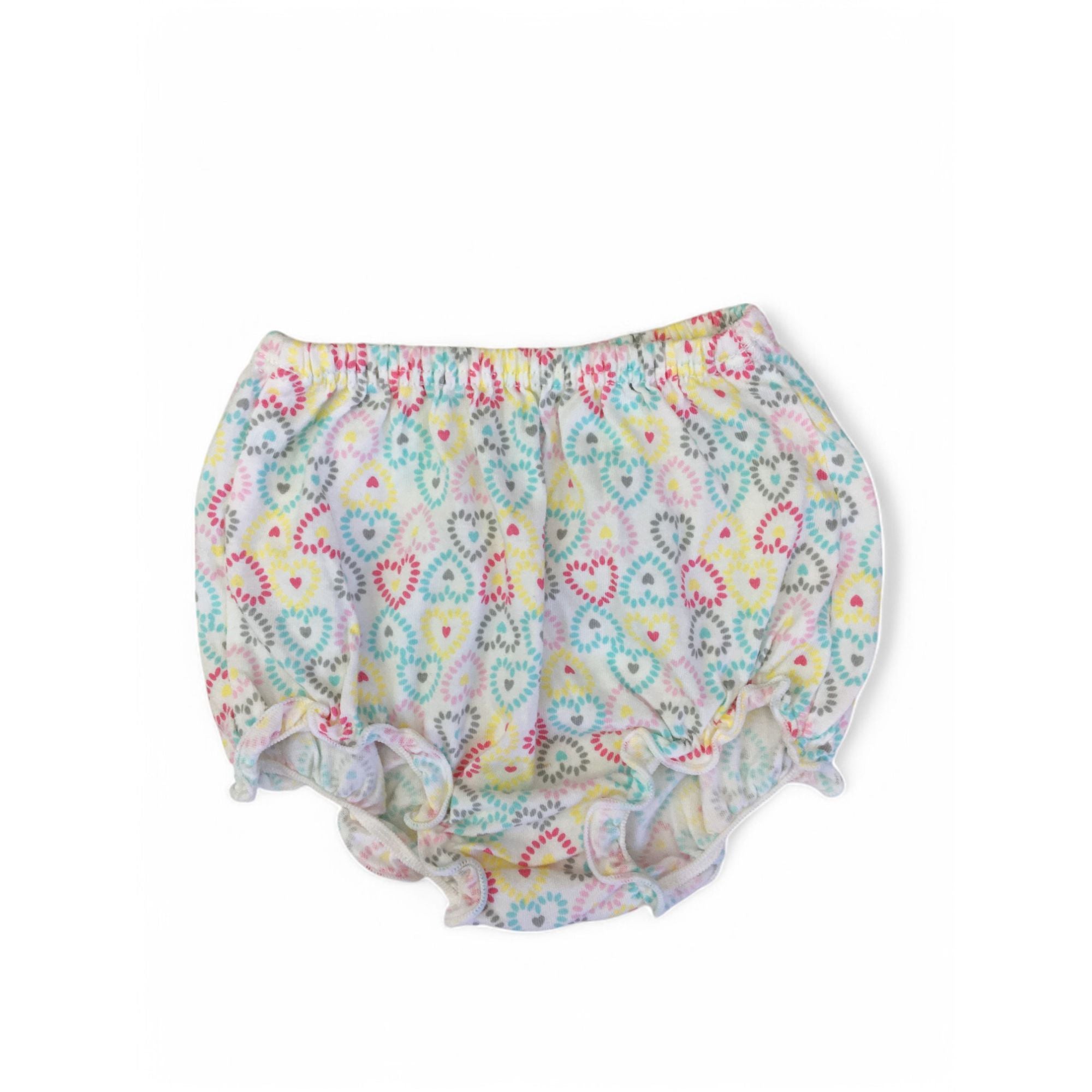 1-3M White Pastel Heart Bloomer - Woolworths
