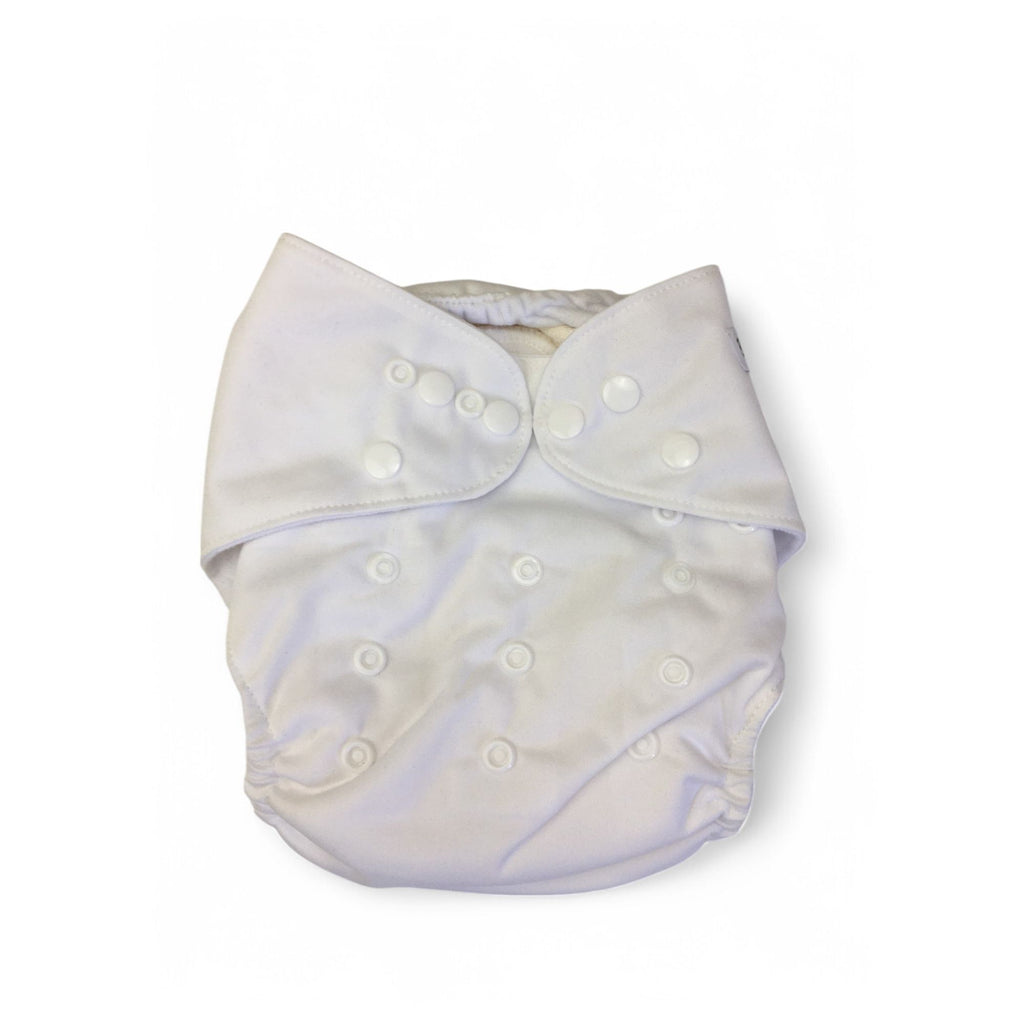 0-24M White Bamboo Liner Reusable Nappy - Biddykins