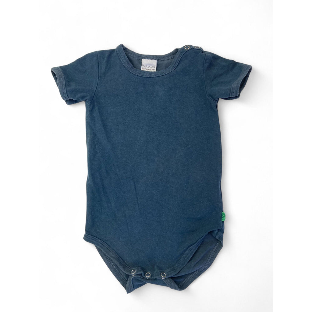 6-9M Dark Blue Organic Cotton Bodysuit - Fred's World by Green Cotton