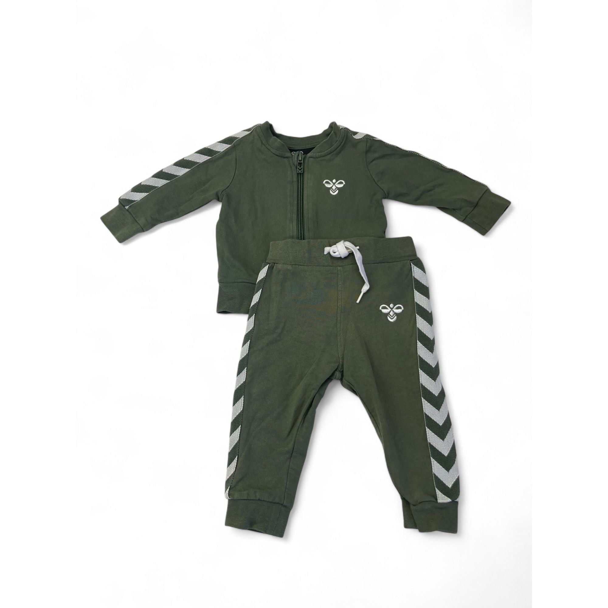 1-3M Olive Green & White Chevron Track Pants & Top - Hemmel
