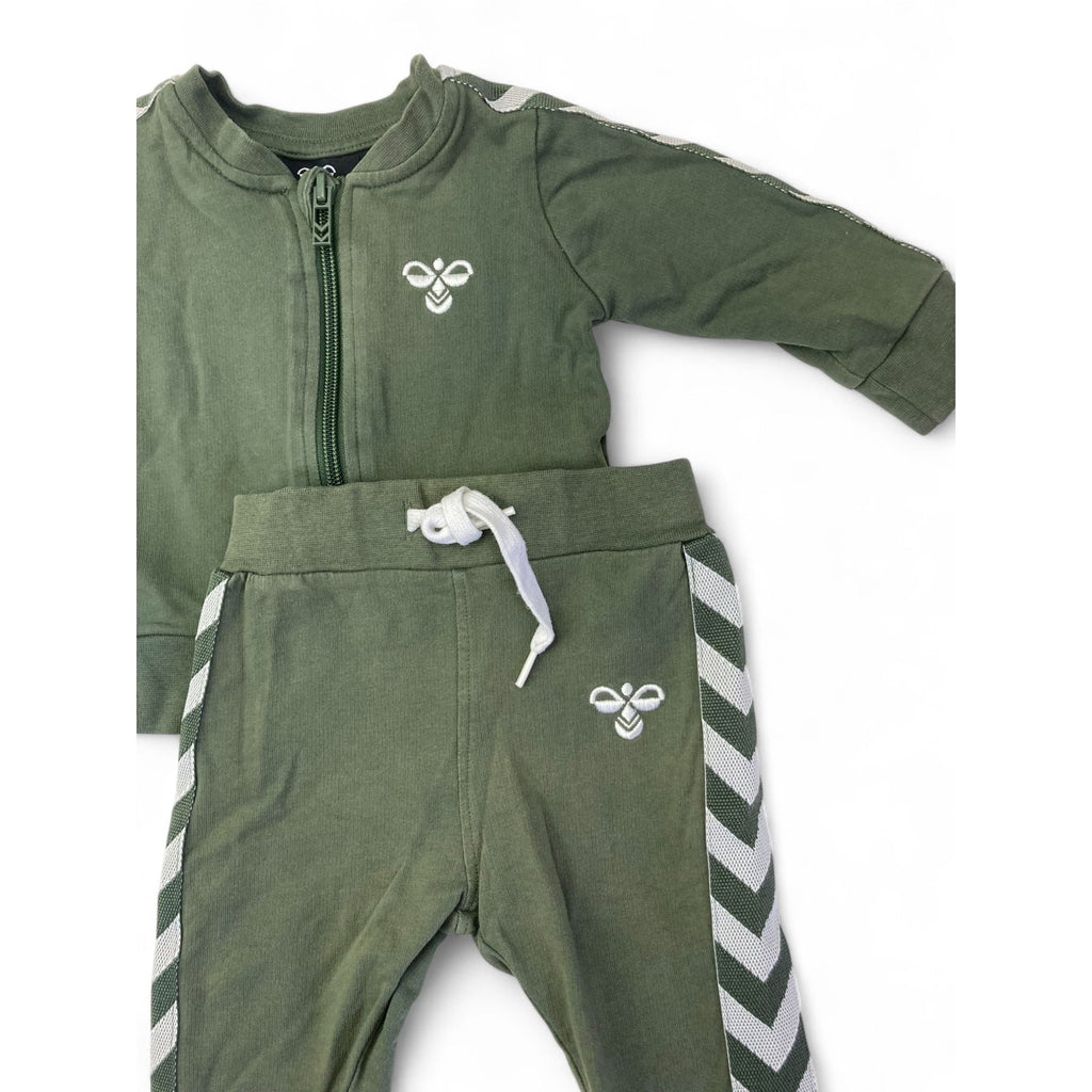 1-3M Olive Green & White Chevron Track Pants & Top - Hemmel