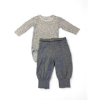 1-2M White Speckled Bodysuit & Grey Leggings - Name It