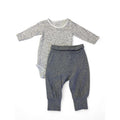 1-2M White Speckled Bodysuit & Grey Leggings - Name It