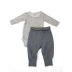 1-2M White Speckled Bodysuit & Grey Leggings - Name It