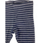 US 4-6M Navy Blue & White Striped Ribbed Leggings - H&M