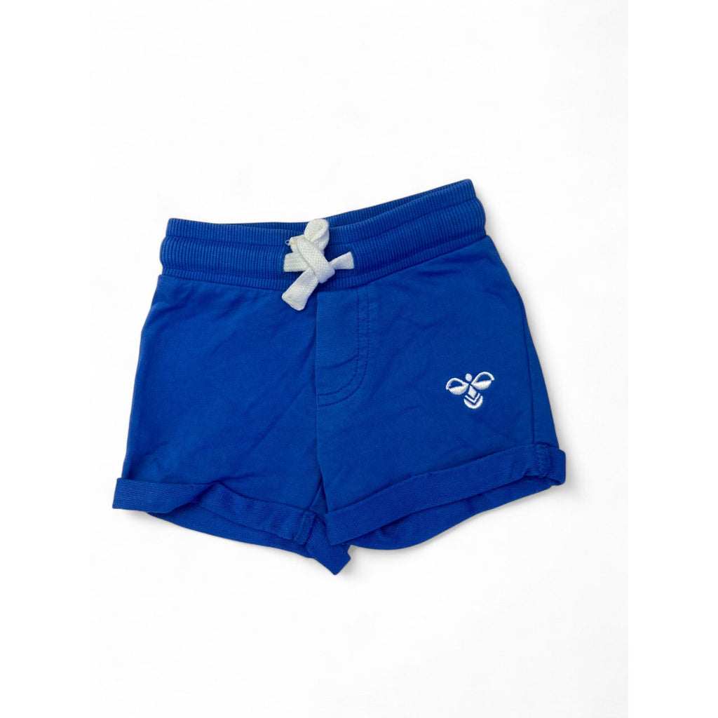 0-1M Blue Cotton Shorts - Hummel