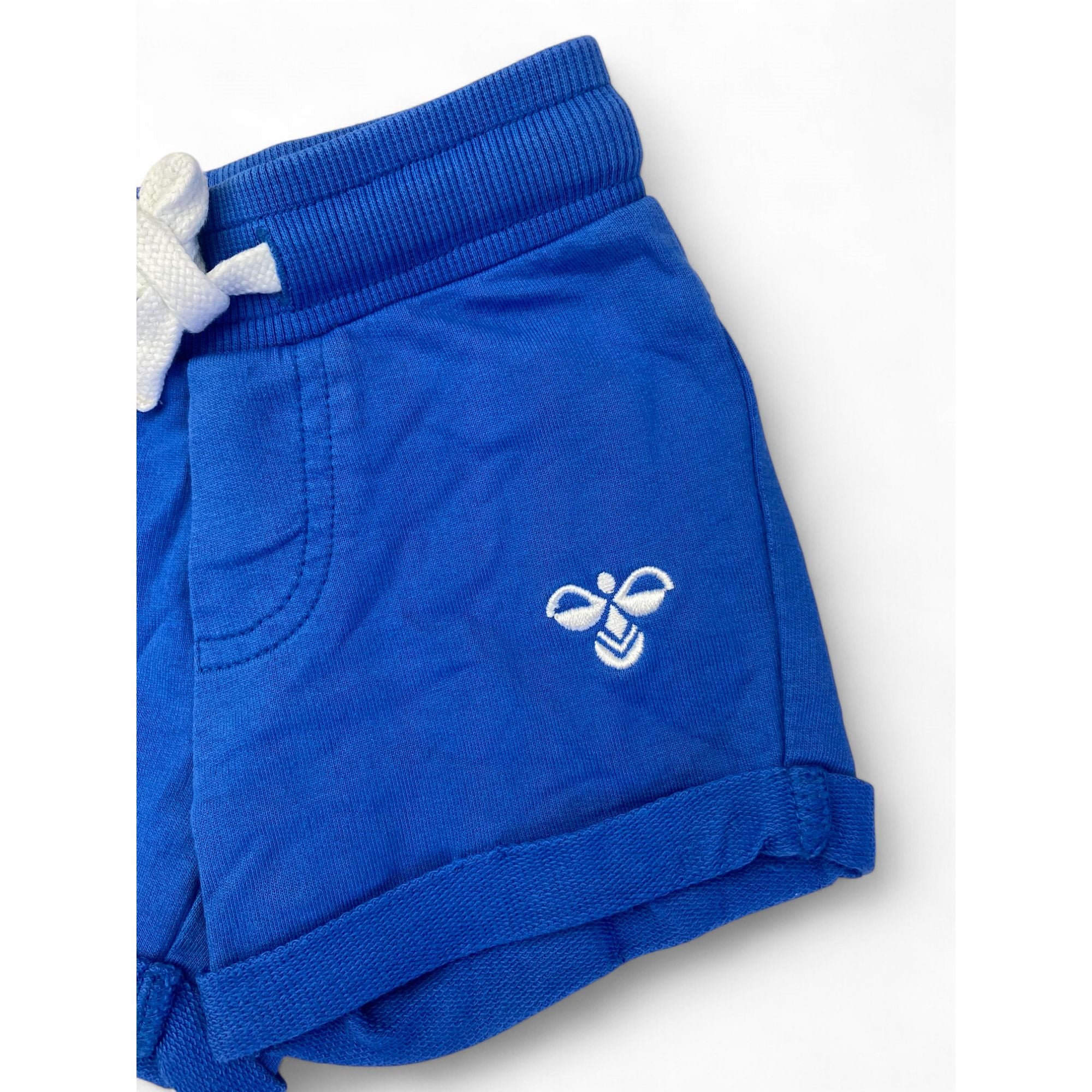 0-1M Blue Cotton Shorts - Hummel