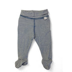 US 1-2M Blue Stripe Organic Cotton Leggings - H&M